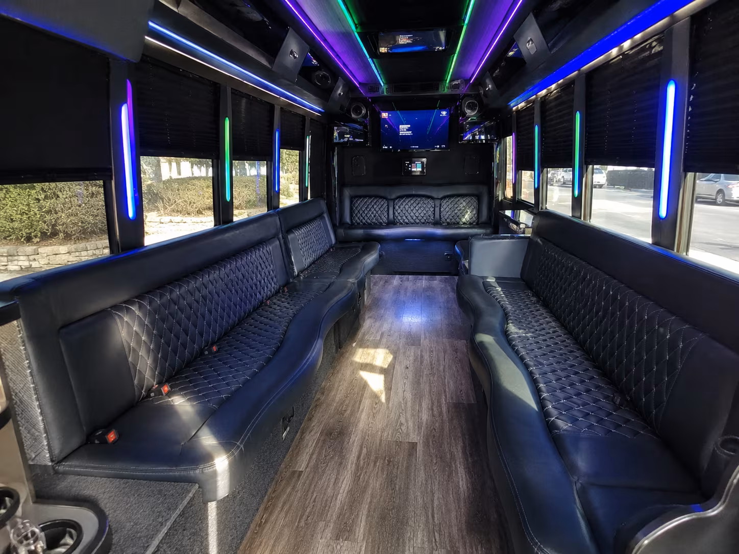 azusa 15 passenger party bus interior