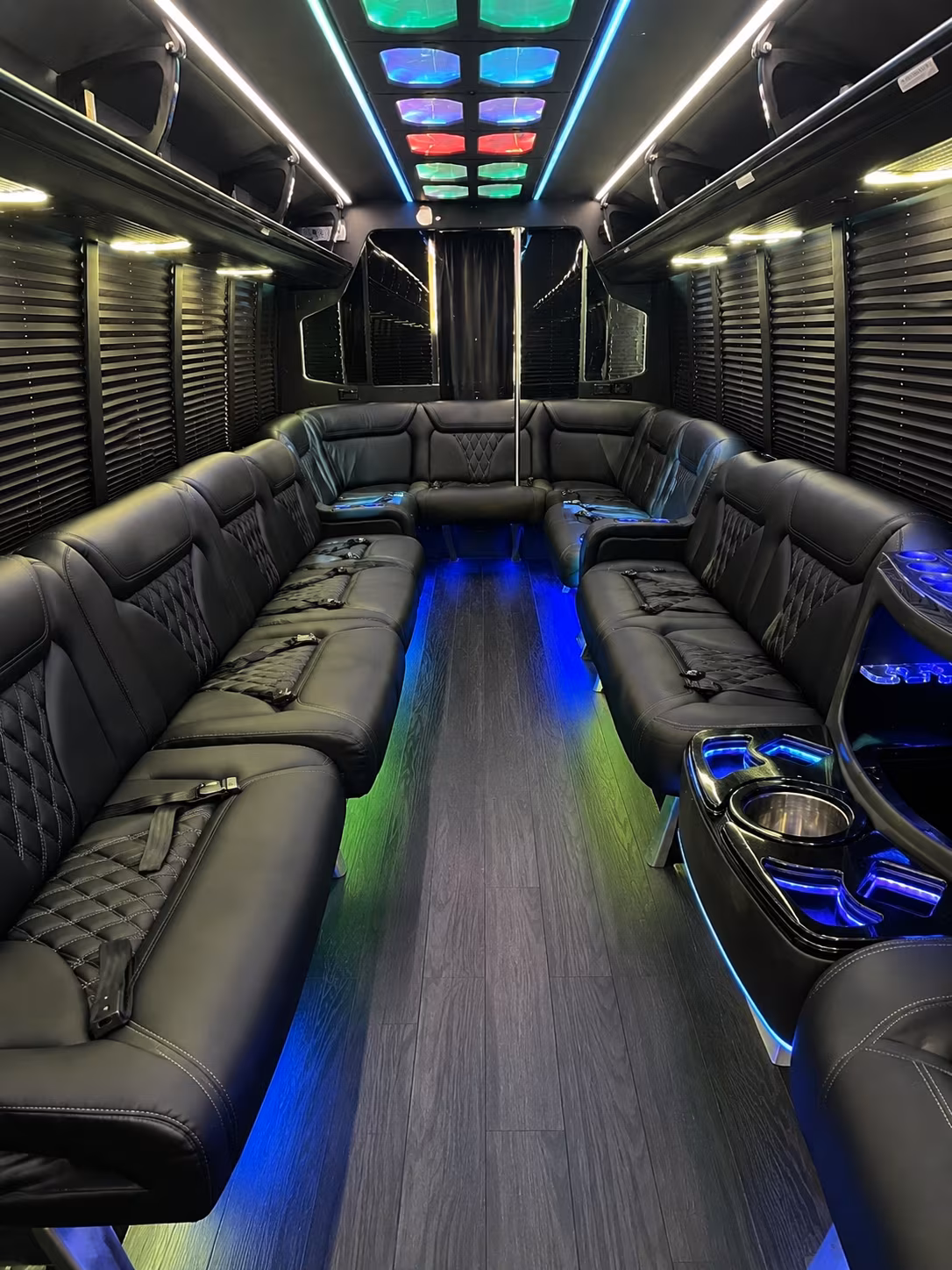 azusa 20 passenger party bus interior