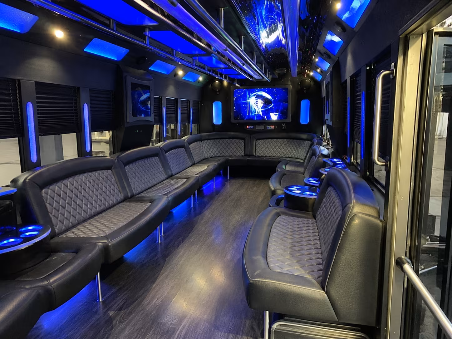 azusa 28 passenger party bus interior