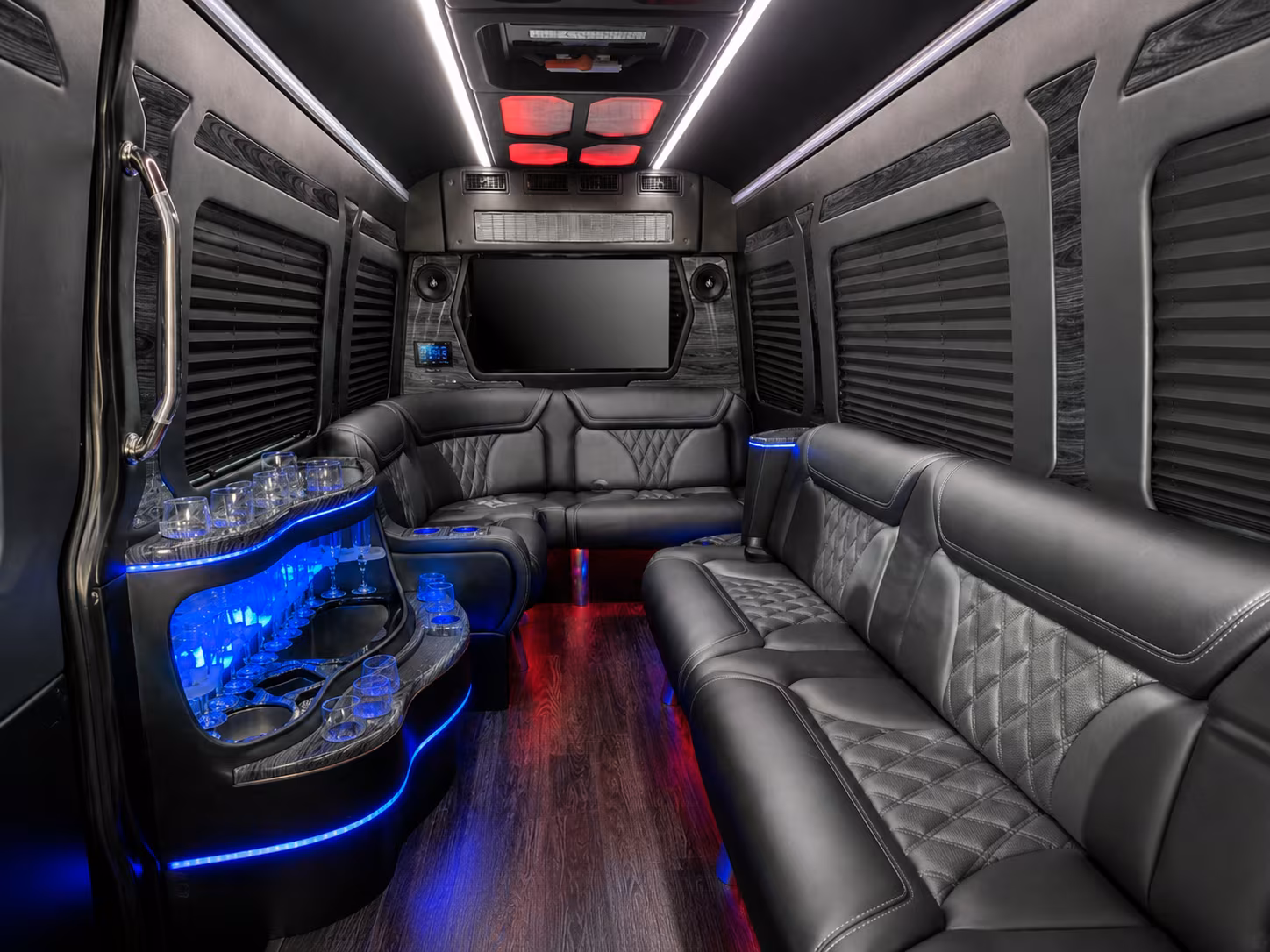 azusa 40 passenger party bus inside
