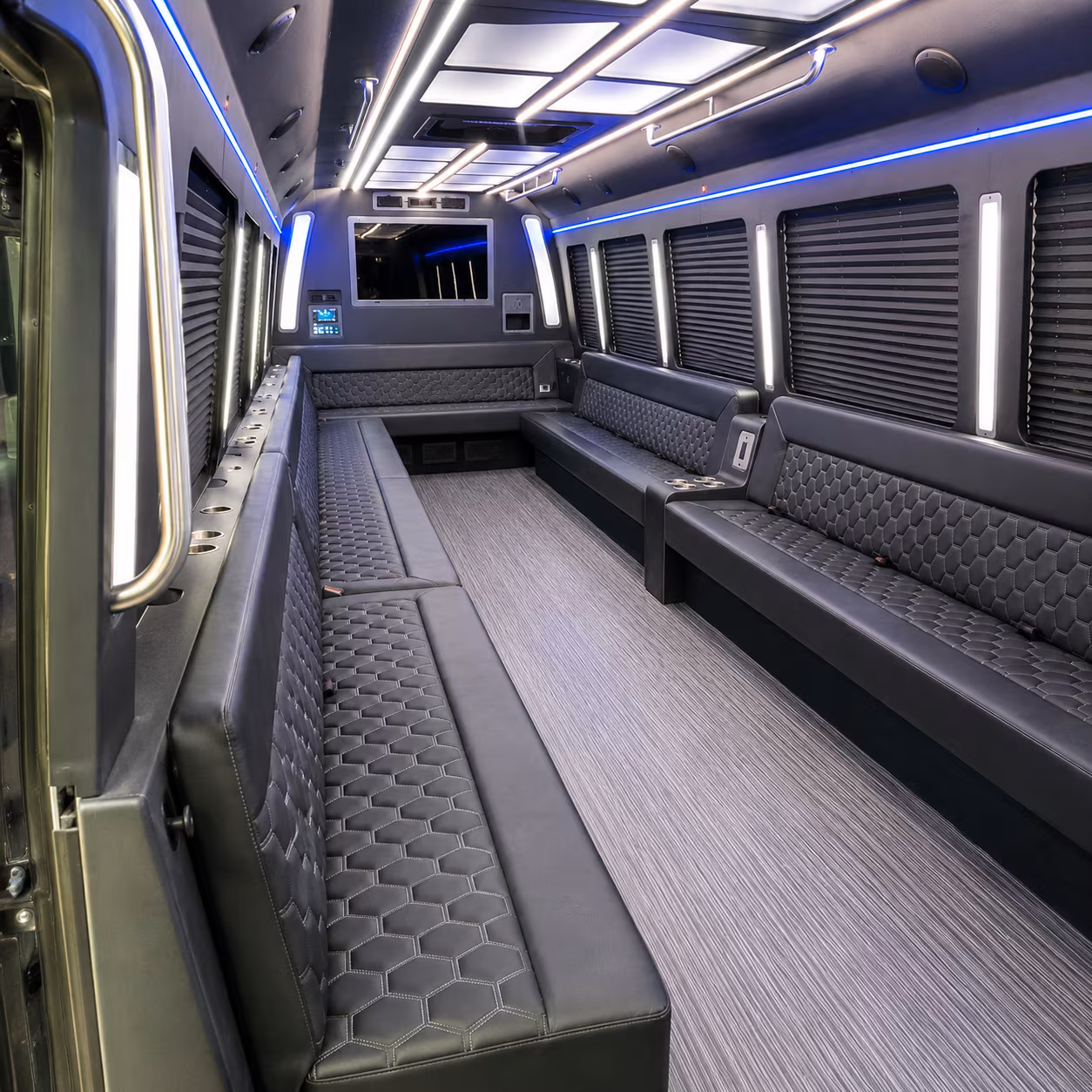 azusa 40 passenger party bus interior