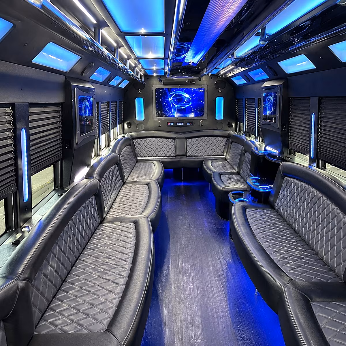 azusa 50 passenger party bus interior