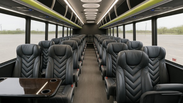 Interior of Charter Bus Company Azusa's 15 Passenger Minibus in Azusa