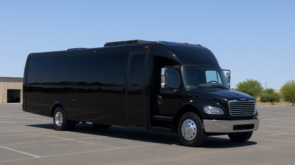 Exterior of Charter Bus Company Azusa's 18 Passenger Minibus in Azusa