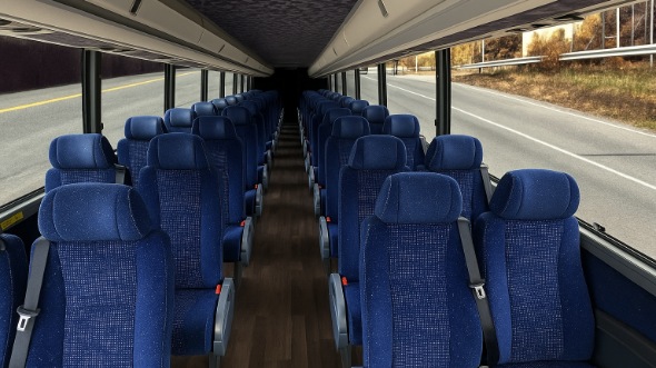 Interior of Charter Bus Company Azusa's 18 Passenger Minibus in Azusa