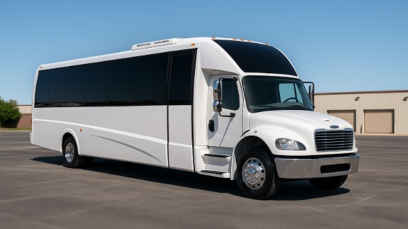 Exterior of Charter Bus Company Azusa's 20 Passenger Mini bus in Azusa