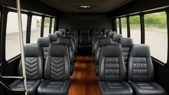 Interior of Charter Bus Company Azusa's 20 Passenger Mini bus in Azusa