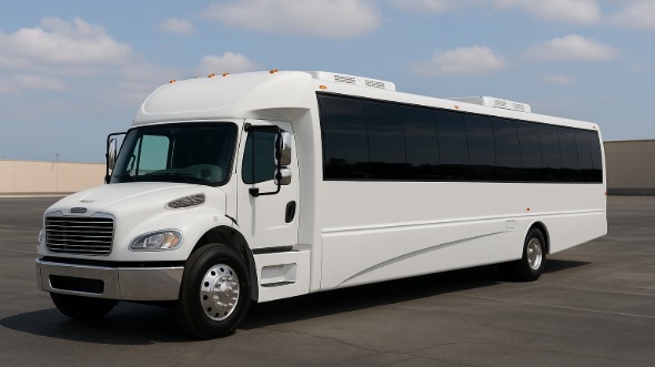 Exterior of Charter Bus Company Azusa's 28 Passenger Mini bus in Azusa