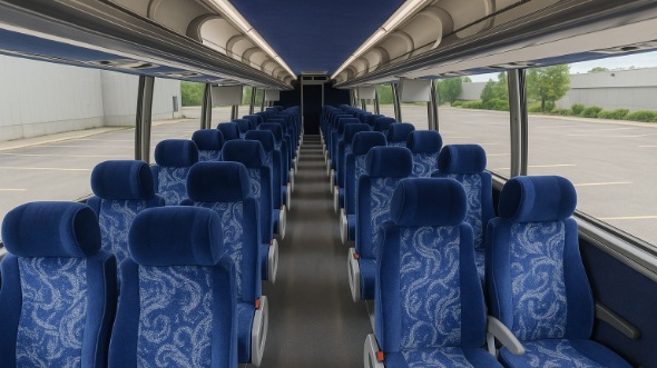 Interior of Charter Bus Company Azusa's 50 Passenger Charter Bus in Azusa