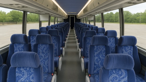 Interior of Charter Bus Company Azusa's 55 Passenger Charter Bus in Azusa