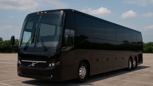 Exterior of Charter Bus Company Azusa's 56 Passenger Charter Bus in Azusa