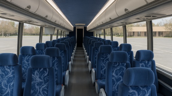 Interior of Charter Bus Company Azusa's 56 Passenger Charter Bus in Azusa