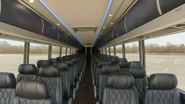 azusa 56 passenger charter bus inside