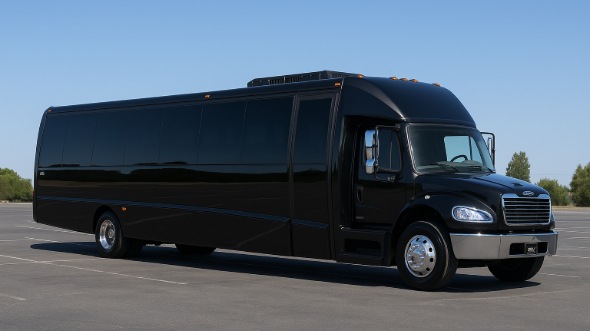 Exterior of Charter Bus Company Azusa's Party Bus in Azusa